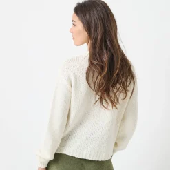 Trui En Vest<Blancheporte Vest met V-hals en knopen ecru