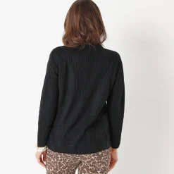 Trui En Vest<Blancheporte Vest met V-hals, ribtricot zwart