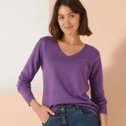 Trui En Vest<Blancheporte V-halstrui met lange mouwen parma