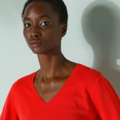 Trui En Vest<Blancheporte V-halstrui met lange mouwen rood