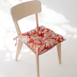 Stoelkussentje<Blancheporte Vierkant, bedrukt stoelkussentje - set van 2 terracotta