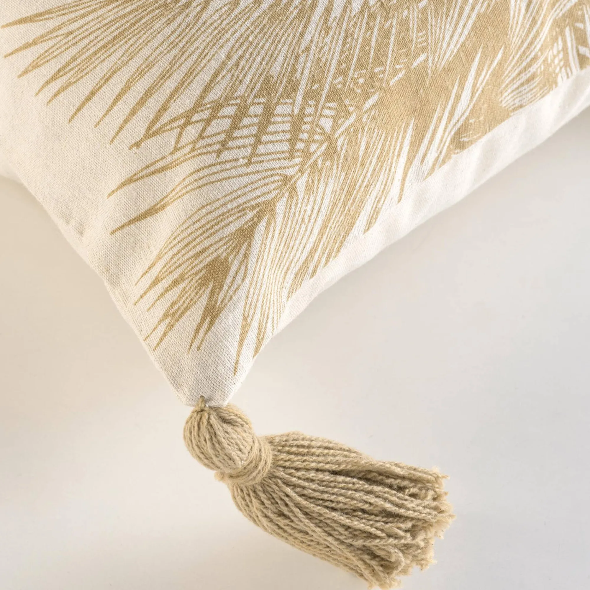 Kussen<Blancheporte Vierkant kussen met tropische print naturel