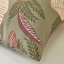 Kussenhoes<Blancheporte Vierkante kussenhoes met bladerenprint - set van 2 groen