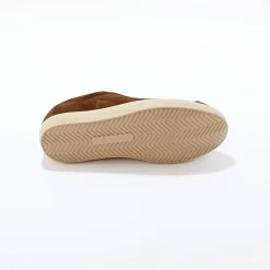 Baskets En Sneakers|Schoenen<Blancheporte Vintage sneakers in splitleer, gekleurd chocolade