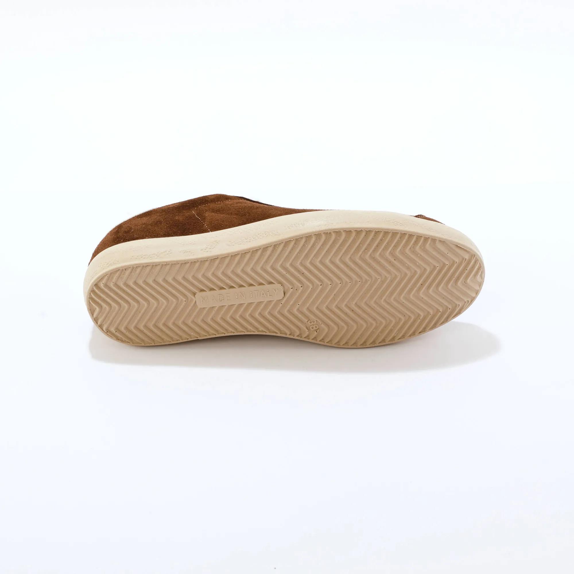 Baskets En Sneakers|Schoenen<Blancheporte Vintage sneakers in splitleer, gekleurd chocolade