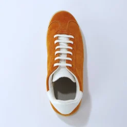 Baskets En Sneakers|Schoenen<Blancheporte Vintage sneakers in splitleer, gekleurd oranje