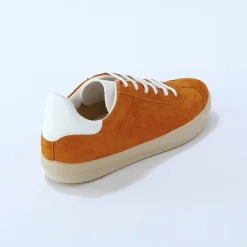 Baskets En Sneakers|Schoenen<Blancheporte Vintage sneakers in splitleer, gekleurd oranje