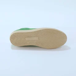Baskets En Sneakers|Schoenen<Blancheporte Vintage sneakers in splitleer, gekleurd groen