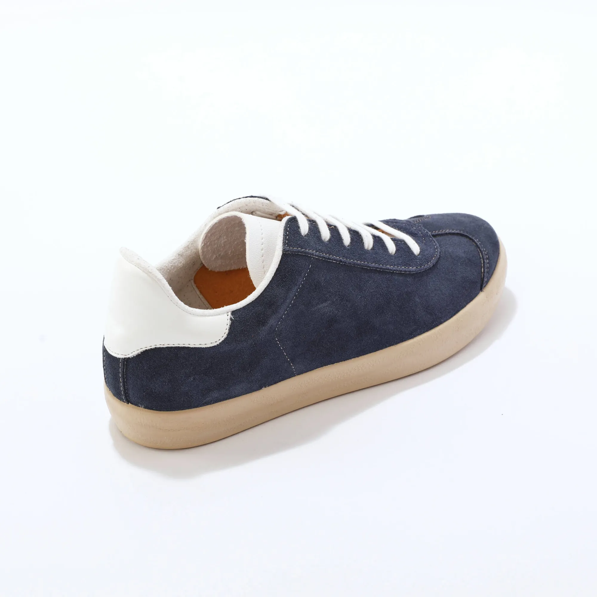 Baskets En Sneakers|Schoenen<Blancheporte Vintage sneakers in splitleer, gekleurd jeansblauw