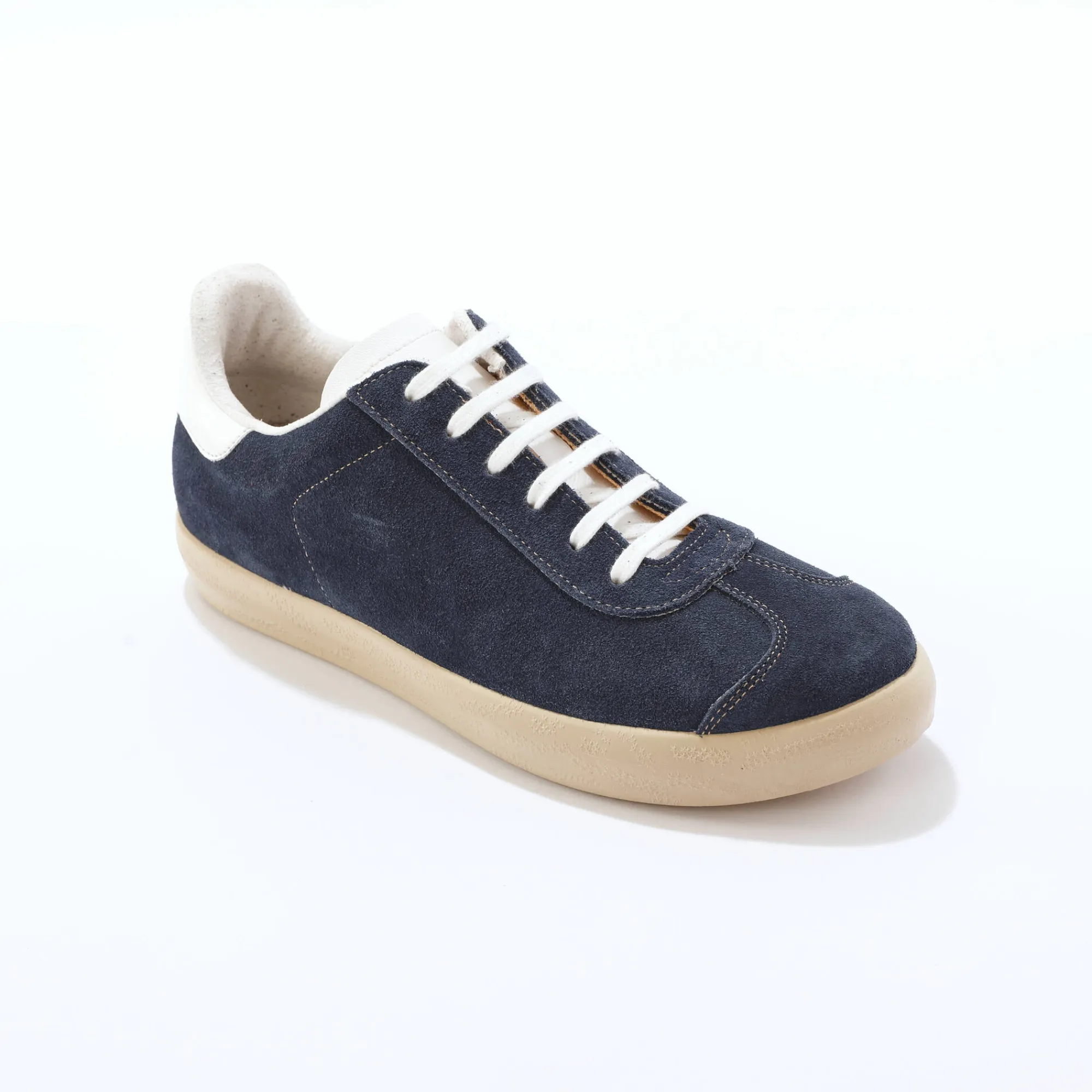 Baskets En Sneakers|Schoenen<Blancheporte Vintage sneakers in splitleer, gekleurd jeansblauw