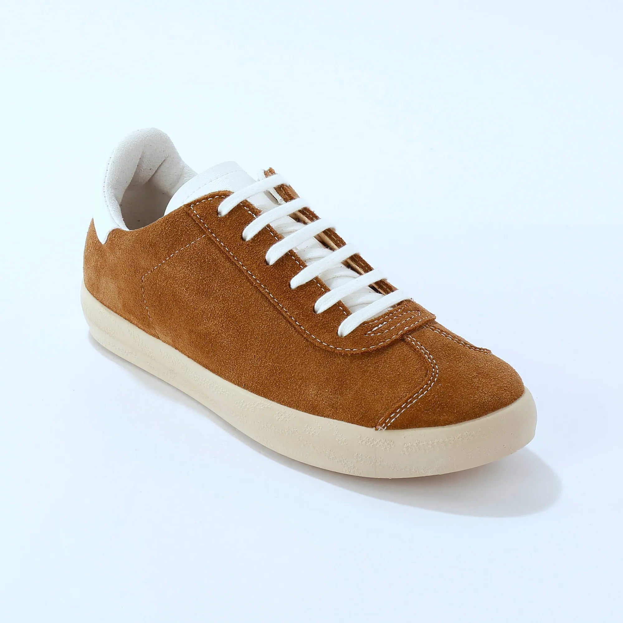 Baskets En Sneakers|Schoenen<Blancheporte Vintage sneakers in splitleer, gekleurd taupe