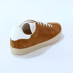 Baskets En Sneakers|Schoenen<Blancheporte Vintage sneakers in splitleer, gekleurd taupe