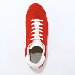 Baskets En Sneakers|Schoenen<Blancheporte Vintage sneakers in splitleer, gekleurd rood