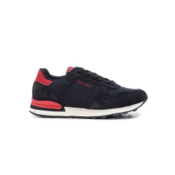 Schoenen|Schoenen Heren<Teddy Smith Vintage sneakers met kleurdetail marine / rood