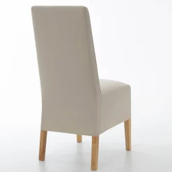 Stoelhoes<Blancheporte Vitrage met geborduurde pluimen beige