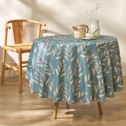 Tafellaken En Tafelloper<Blancheporte Vlekkenwerend tafellaken met varenprint eucalyptus / ecru
