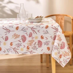 Tafellaken En Tafelloper<Blancheporte Vlekkenwerend tafellaken met bloemenmotief wit / rood