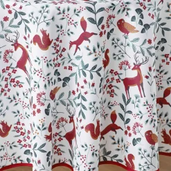 Feesttafel|Tafellaken En Tafelloper<Blancheporte Vlekwerend tafellaken, bos wit / rood