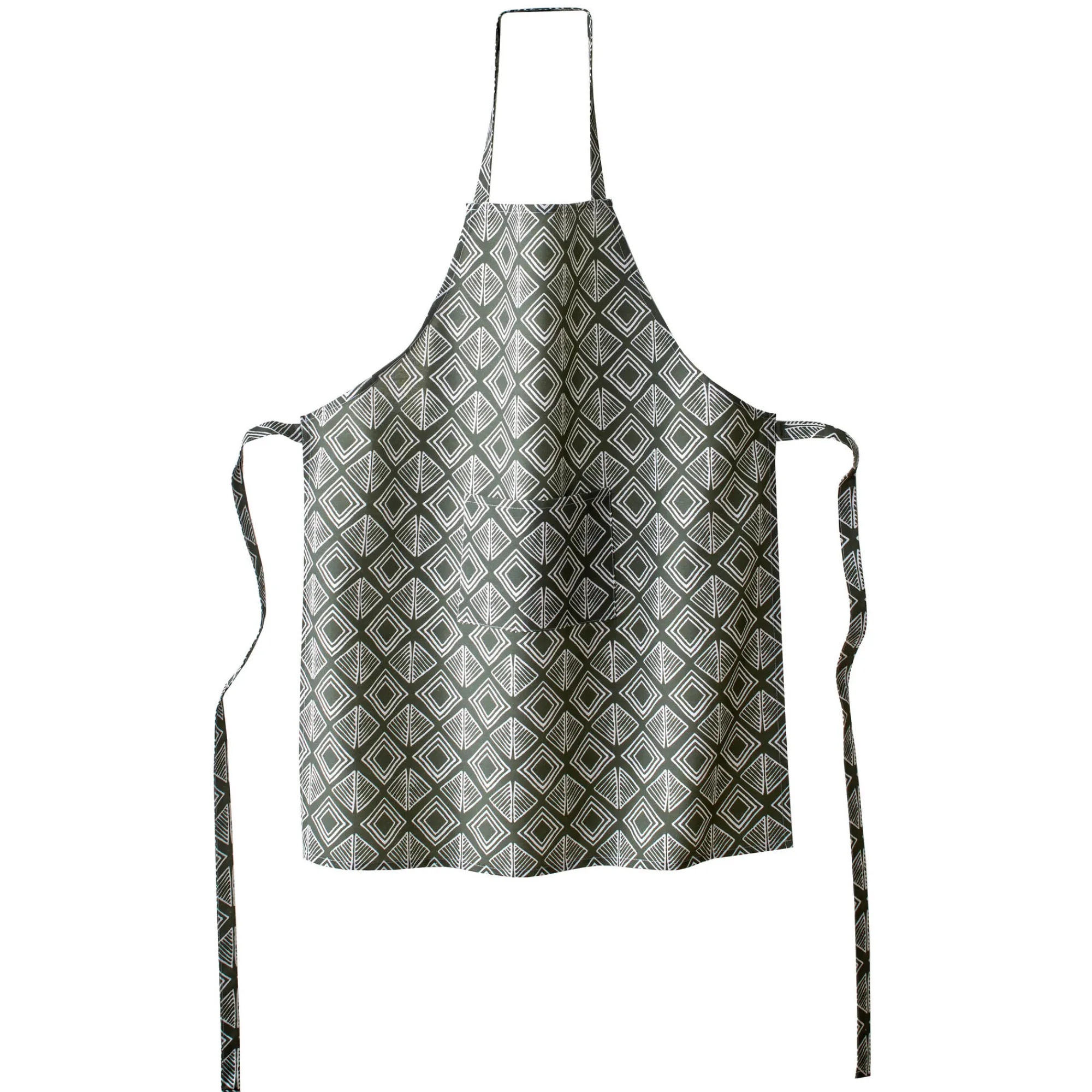 Schorten<Blancheporte Vlekwerende schort met geometrische print kaki / wit