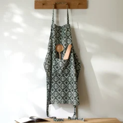 Schorten<Blancheporte Vlekwerende schort met geometrische print kaki / wit