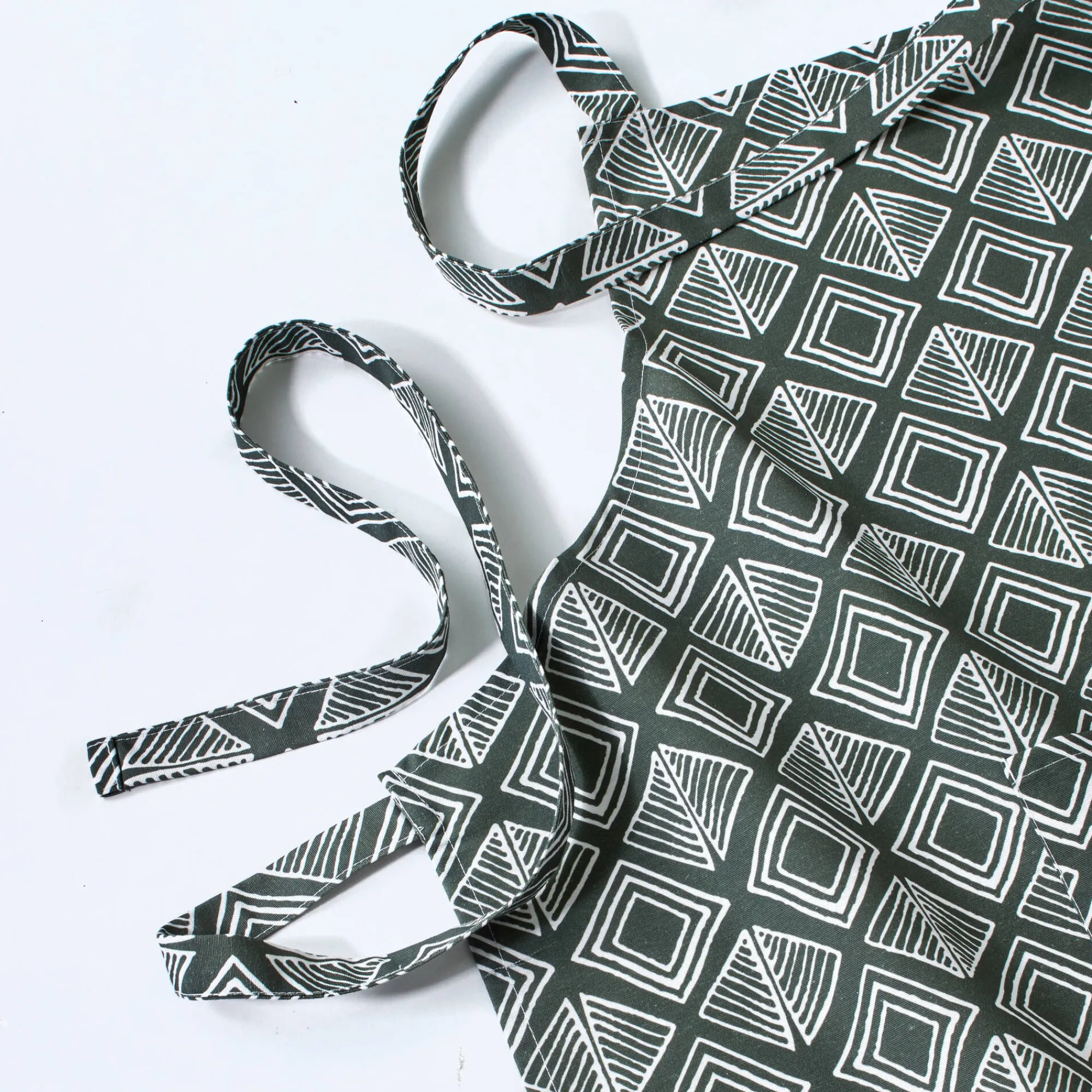 Schorten<Blancheporte Vlekwerende schort met geometrische print kaki / wit