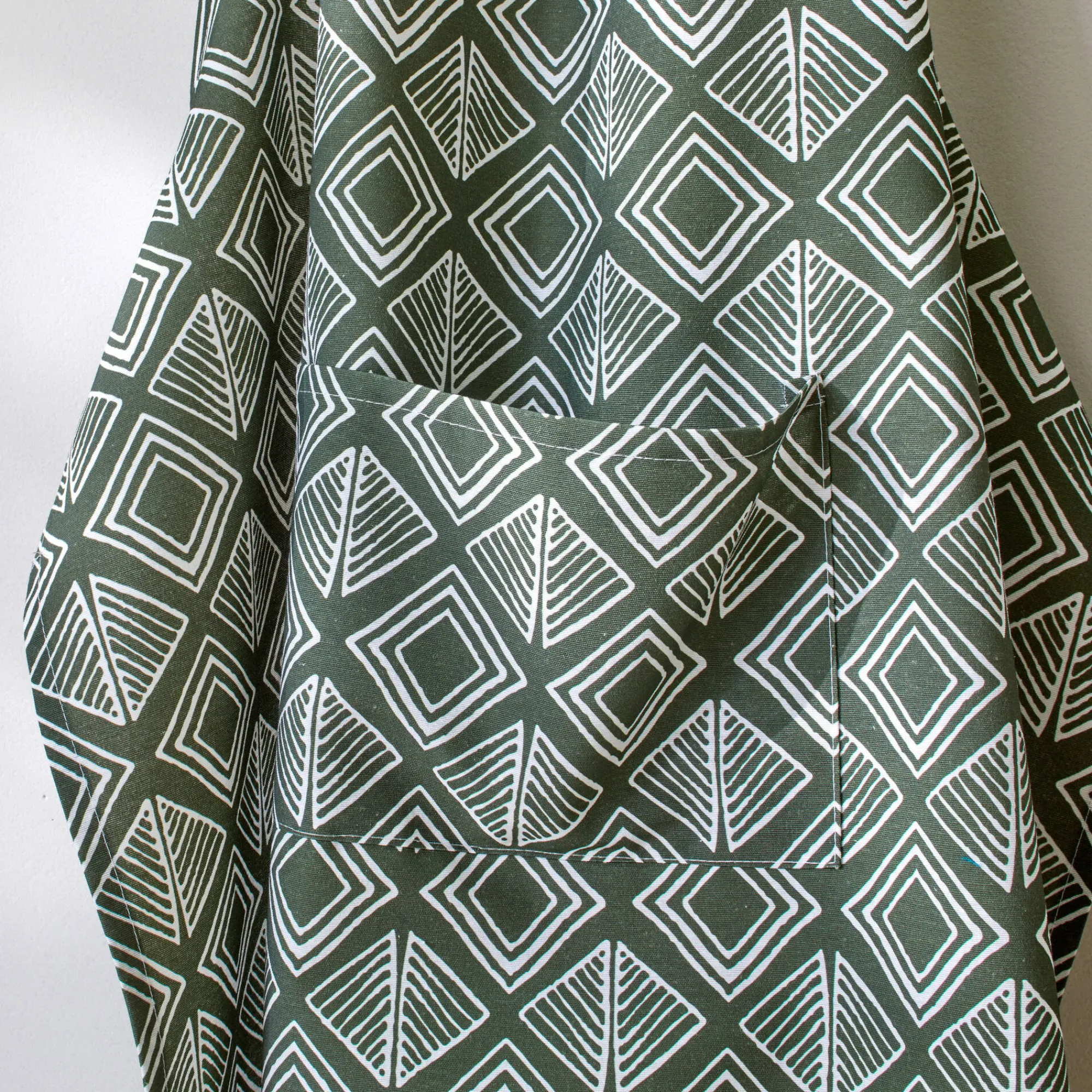 Schorten<Blancheporte Vlekwerende schort met geometrische print kaki / wit
