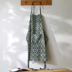 Schorten<Blancheporte Vlekwerende schort met geometrische print kaki / wit