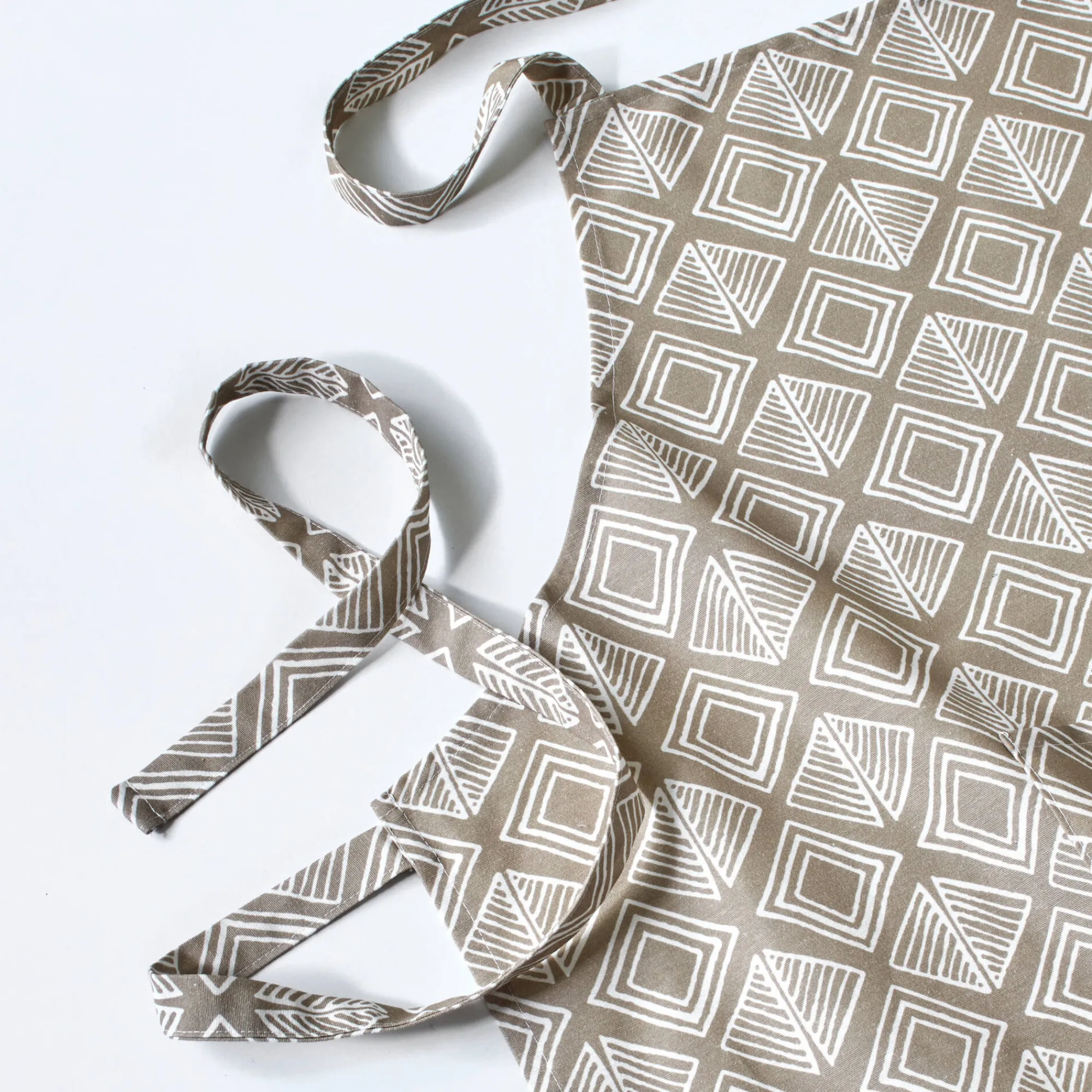 Schorten<Blancheporte Vlekwerende schort met geometrische print beige / wit