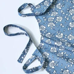 Schorten<Blancheporte Vlekwerende schort met Indiase bloemenprint jeansblauw / wit