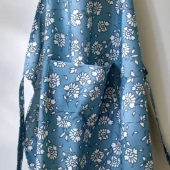 Schorten<Blancheporte Vlekwerende schort met Indiase bloemenprint jeansblauw / wit