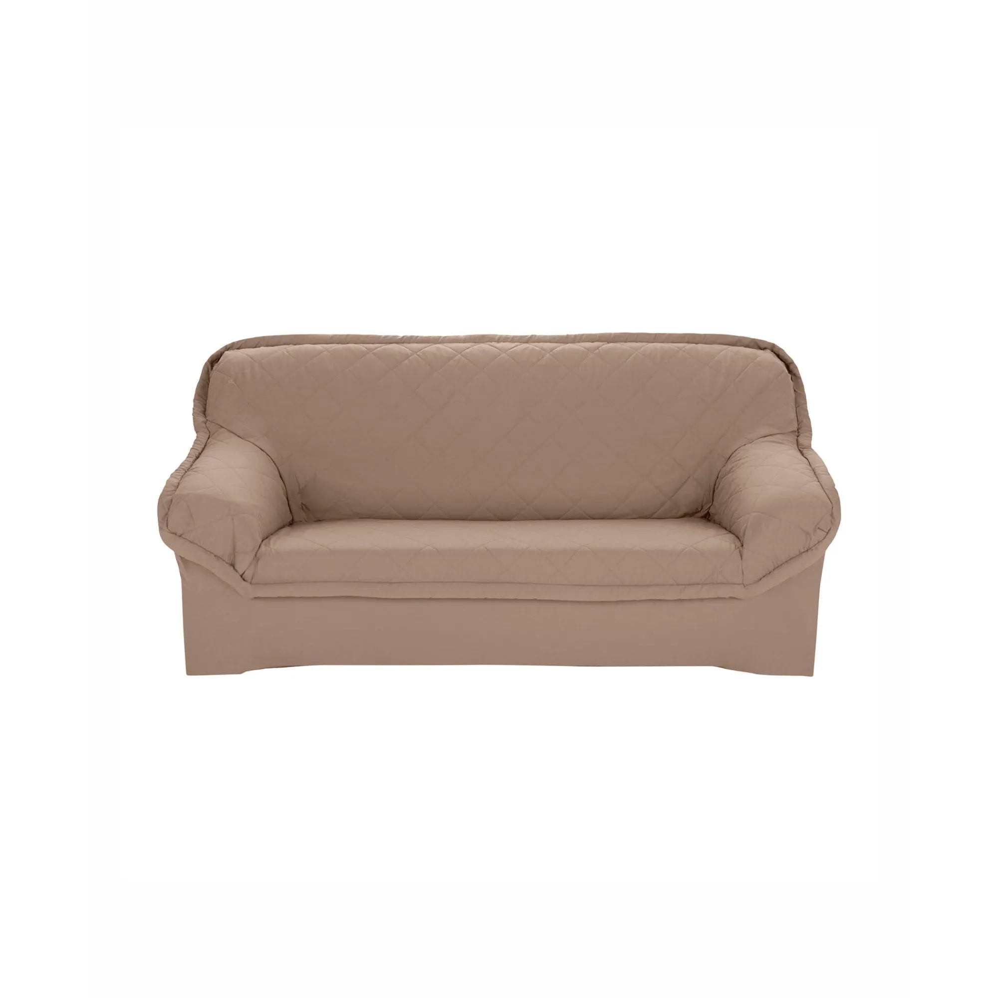 Zitbankhoes<Blancheporte Voorgevormde, gematelasseerde hoes - fauteuils en zitbanken taupe