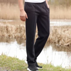 Broek<Blancheporte Vrijetijdsbroek in molton zwart