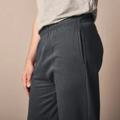 Broek<Blancheporte Vrijetijdsbroek in molton chiné antraciet