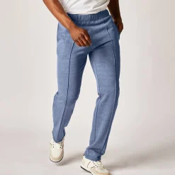 Broek<Blancheporte Vrijetijdsbroek in molton jeansblauw