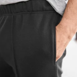 Broek<Blancheporte Vrijetijdsbroek in molton, aangetrokken pijponderkanten zwart
