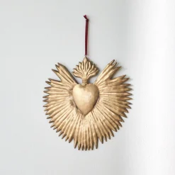 Feestdecoratie|Decoratieartikel<Blancheporte Wanddecoratie ex voto, metaal goudkleurig