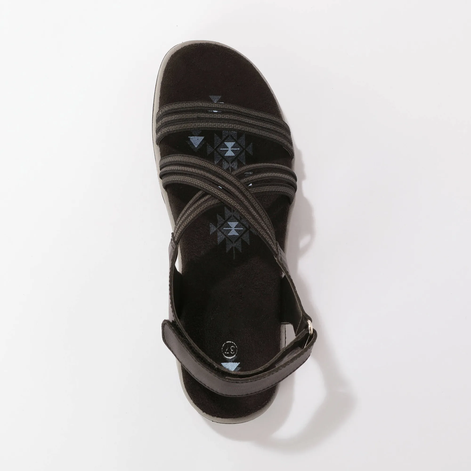 Sandalen En Espadrilles|Schoenen<Blancheporte Wandelsandalen met elastische scratchriempjes zwart