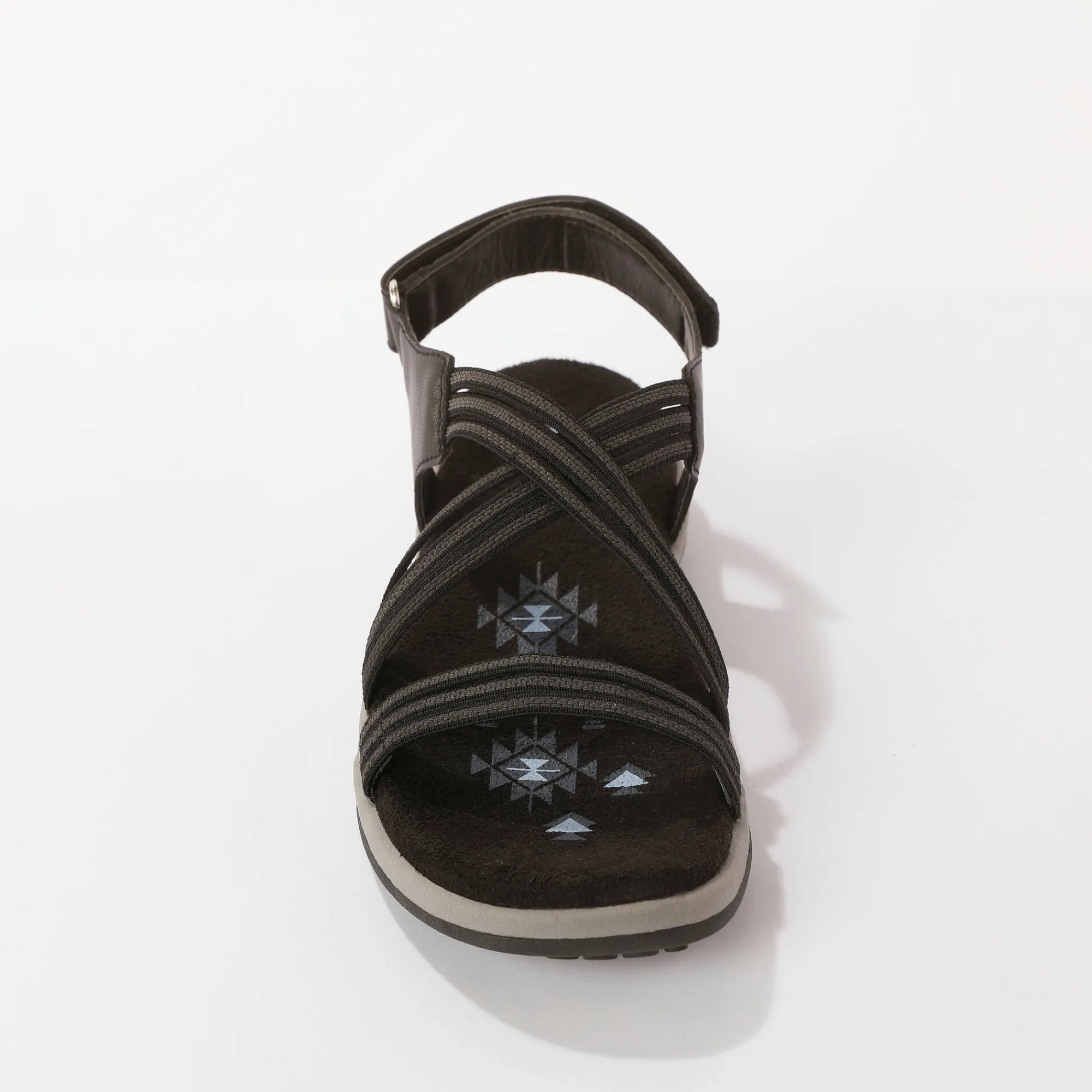 Sandalen En Espadrilles|Schoenen<Blancheporte Wandelsandalen met elastische scratchriempjes zwart