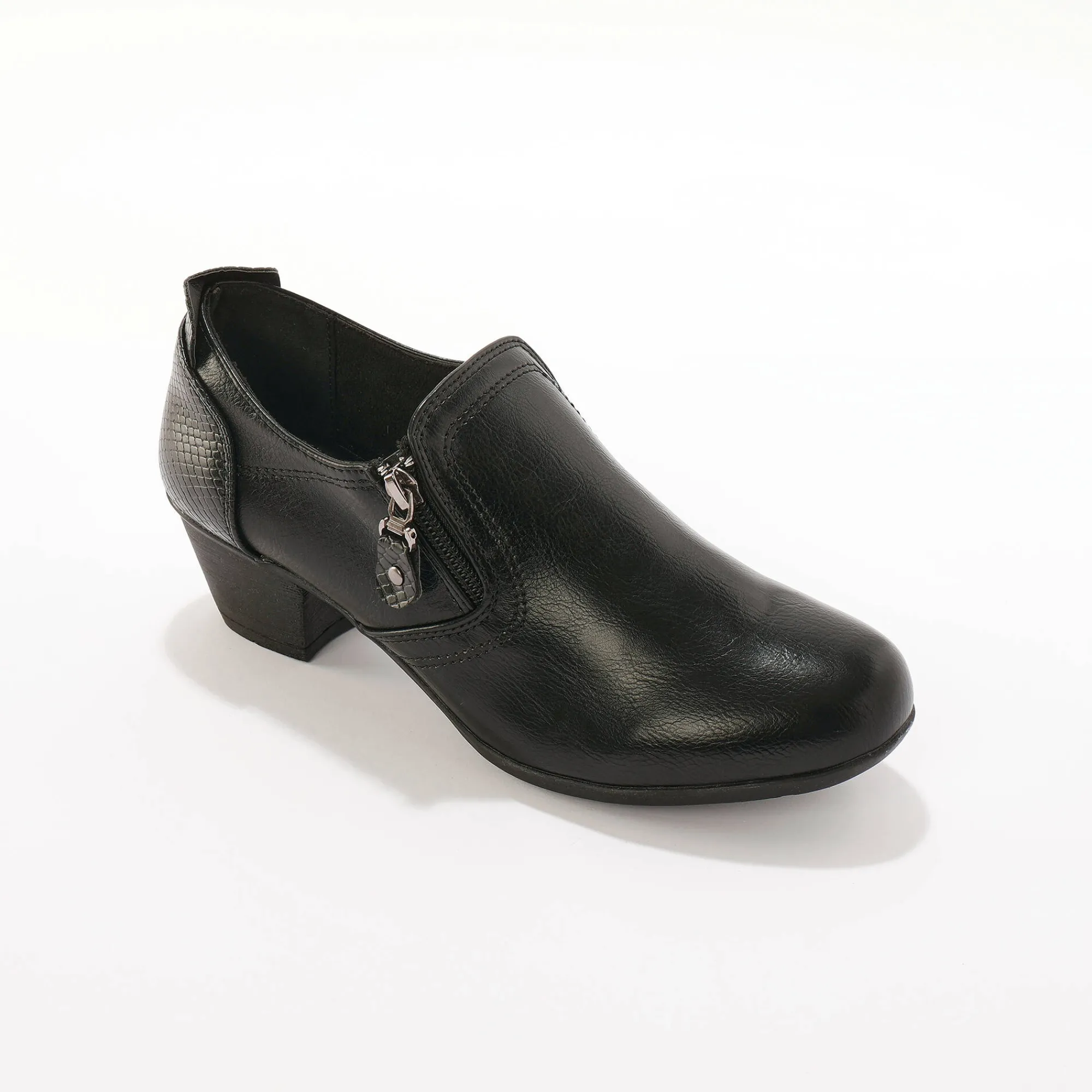 Derby's En Mocassins|Schoenen<Blancheporte Wandelschoenen met rits - comfortabele breedte zwart