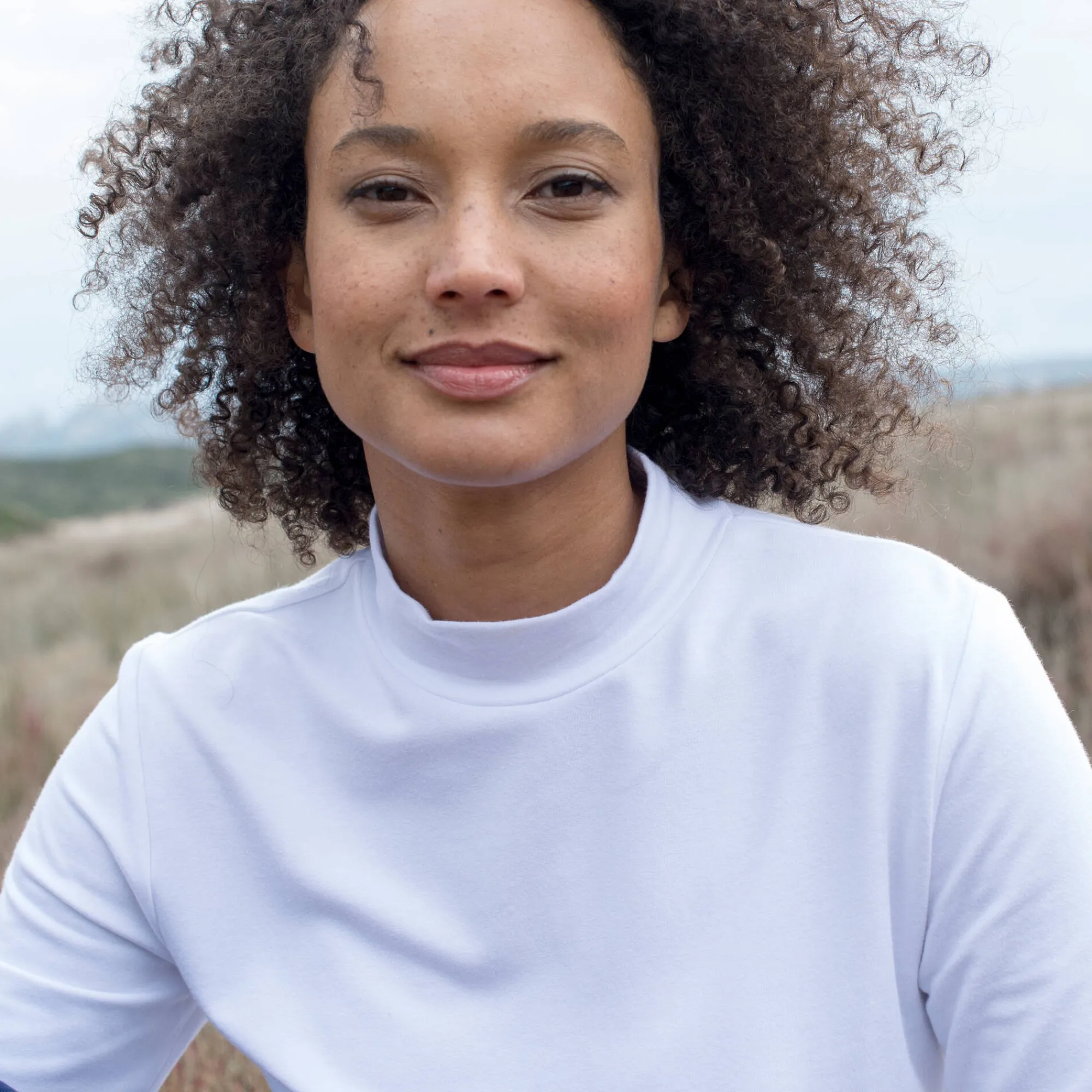 T-Shirt En Topje<Blancheporte Warm T-shirt met lange mouwen, opstaande kraag wit