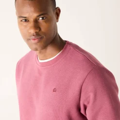 Sweater|Trui En Vest<Blancheporte Warme sweater met ronde hals, borduursel op de borst, in ribtricot DONKERROZE
