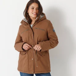 Parka En Donsjas<Blancheporte Waterafstotende parka met fleecevoering hazelnootbruin