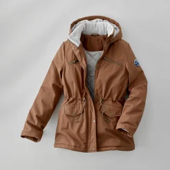 Parka En Donsjas<Blancheporte Waterafstotende parka met fleecevoering hazelnootbruin