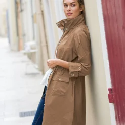 Parka En Donsjas<Blancheporte Waterafstotende parka met kap hazelnootbruin