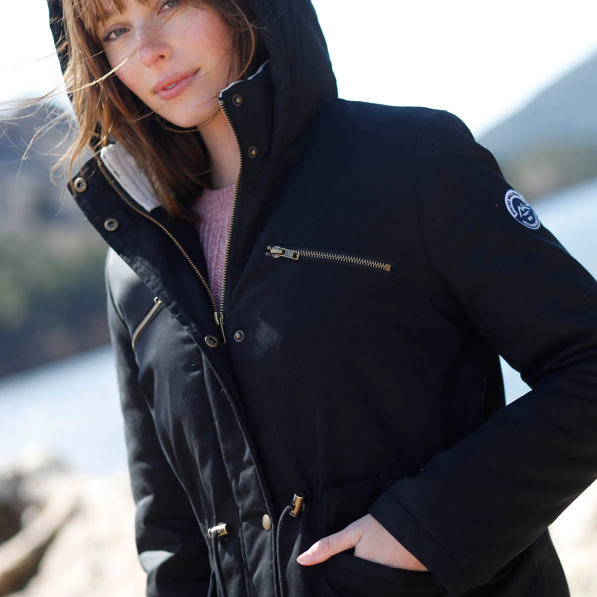 Parka En Donsjas<Blancheporte Waterafstotende parka met fleecevoering zwart
