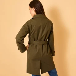 Jas En Mantel<Blancheporte Waterafstotende trenchcoat met verwijderbare ceintuur kaki