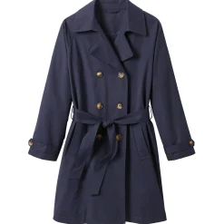 Jas En Mantel<Blancheporte Waterafstotende trenchcoat met verwijderbare ceintuur marine