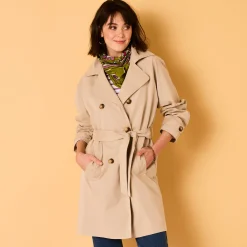 Jas En Mantel<Blancheporte Waterafstotende trenchcoat met verwijderbare ceintuur beige