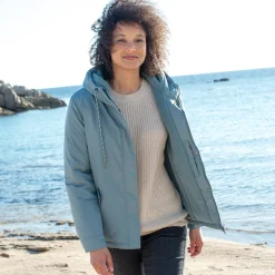 Parka En Donsjas<Blancheporte Waterdichte parka met rits en kap grijsgroen