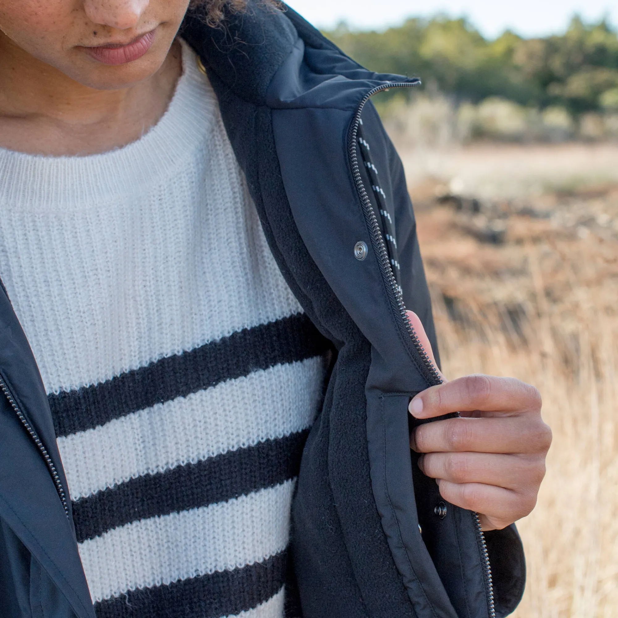 Parka En Donsjas<Blancheporte Waterdichte parka met rits en kap zwart